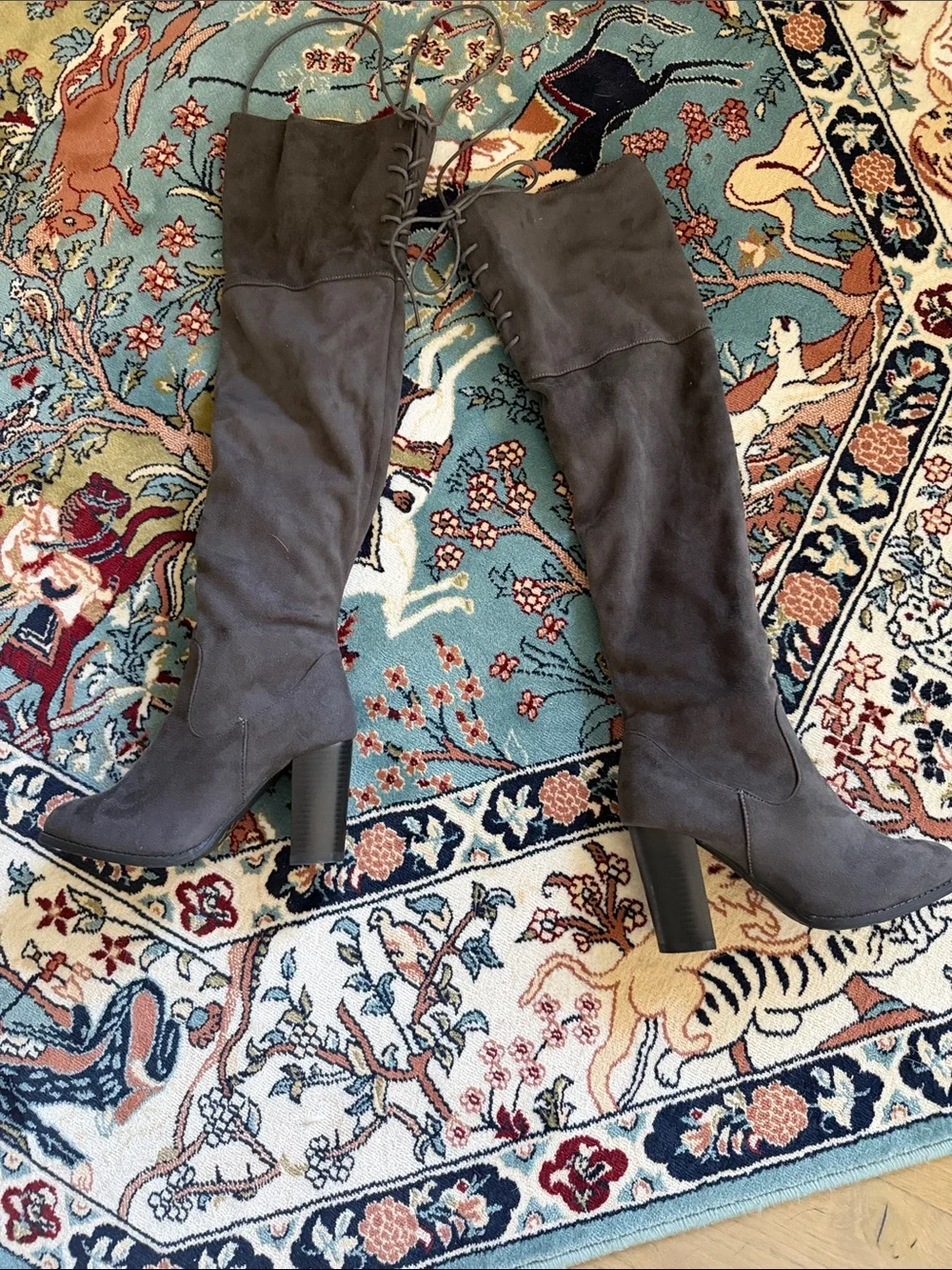 AEROSOLES Women's Over-the-Knee Suede-like Boots in brown.  Never worn.